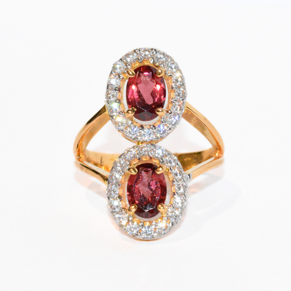 Show details for Coupled Jewel Ring Picture of Coupled Jewel Ring