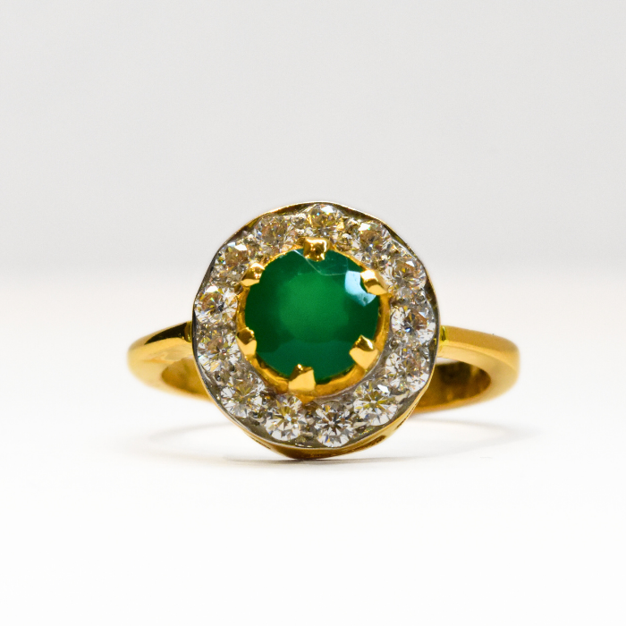 Picture of Natural Green Onyx Ring