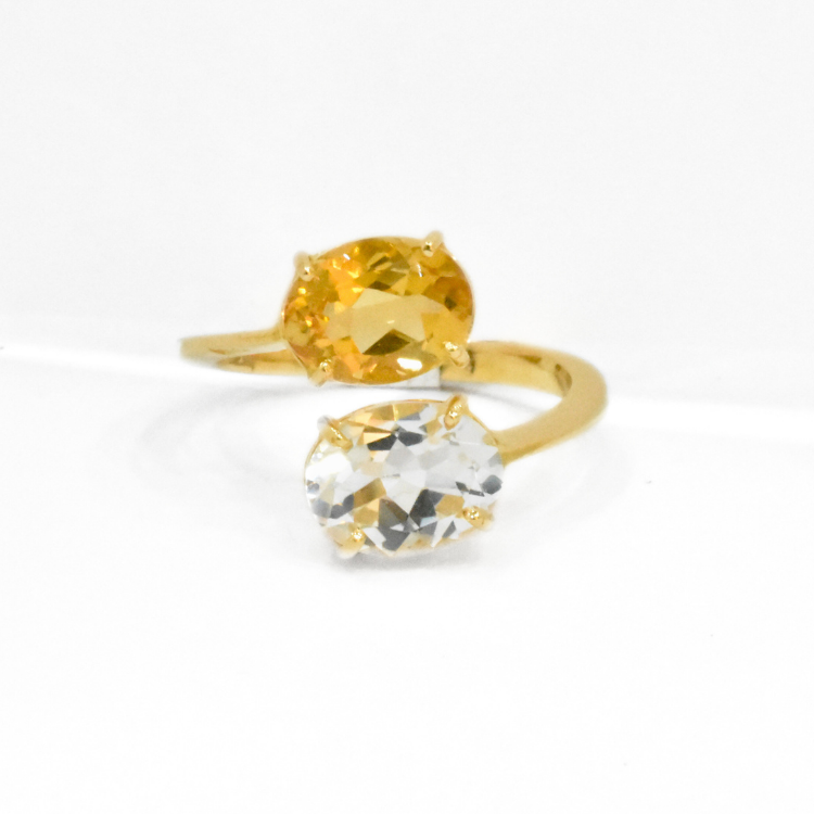 Picture of Citrine and Topaz Ring