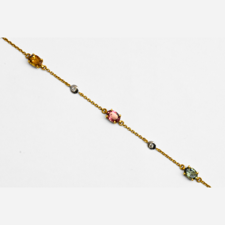 Picture of Tourmaline & Diamond Bracelet