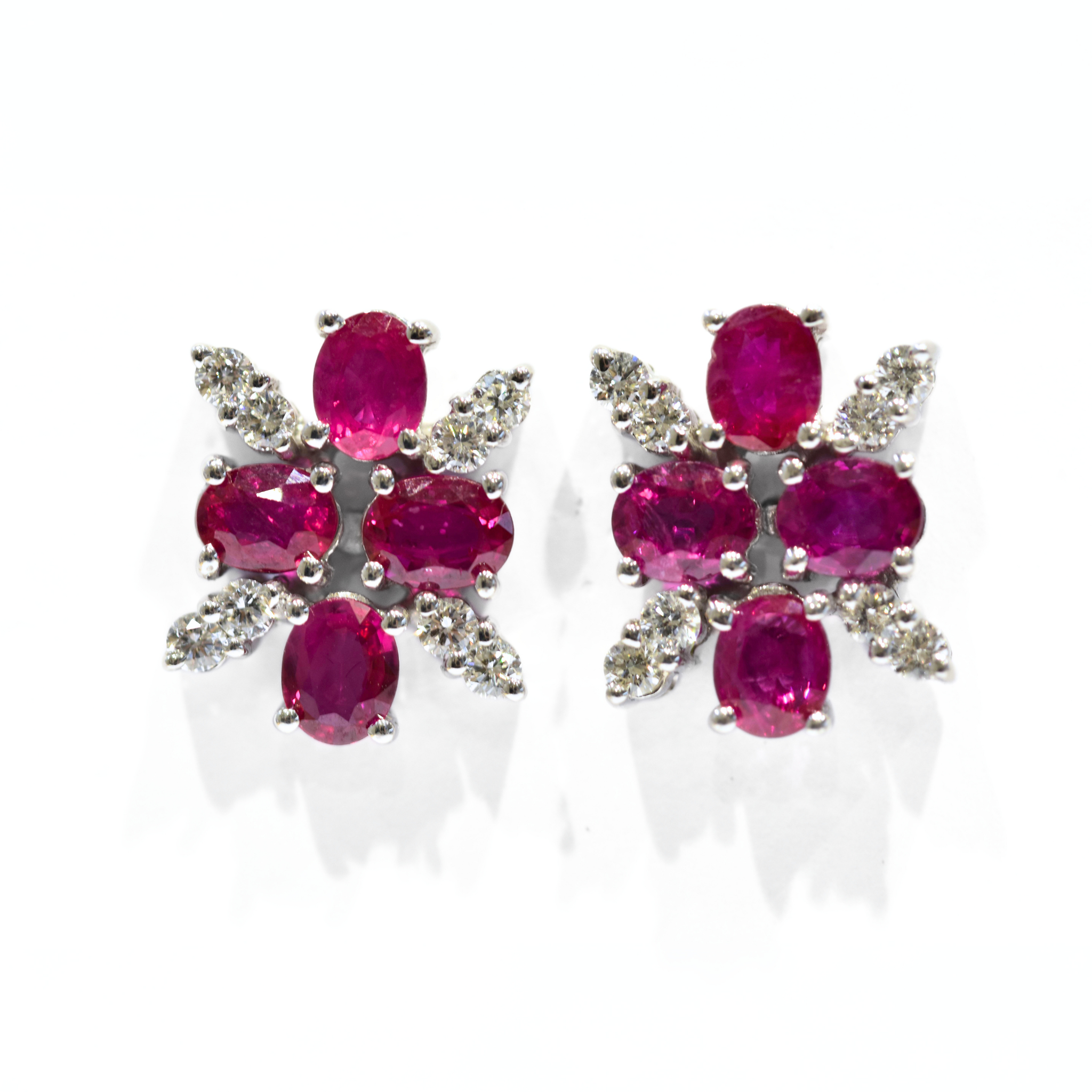 Picture of Ruby & Diamond Studs