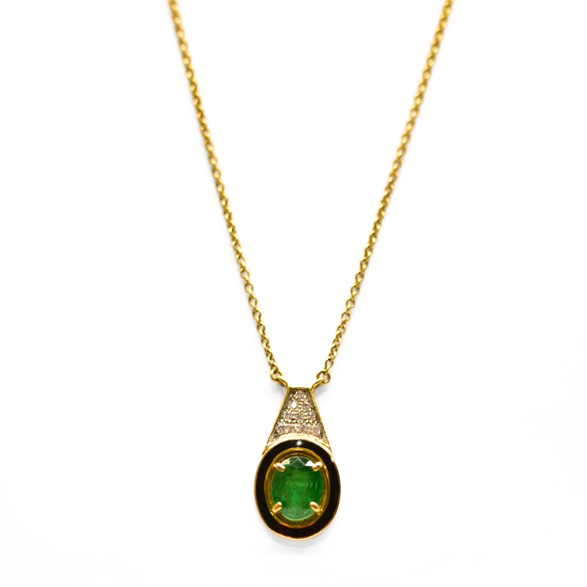 Picture of Emerald & Diamond Necklace